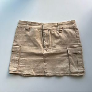 CARGO TAN MINI SKIRT